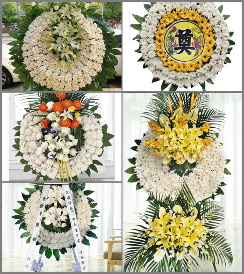 山东青岛即墨市龙泉街道解戈庄村花圈速递